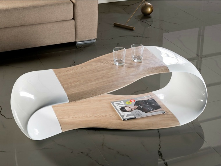 sofabord design møbler træ glas lak idé stue kontor