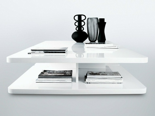 white lacquered coffee table MisuraEmme