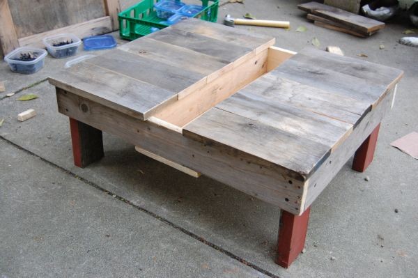 low table garden pallets castors design garden chair