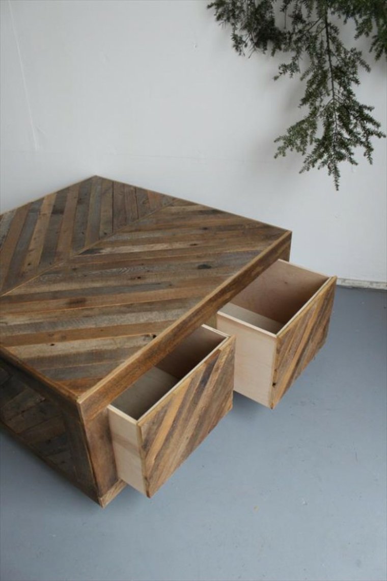 table living room pallet low drawers idea