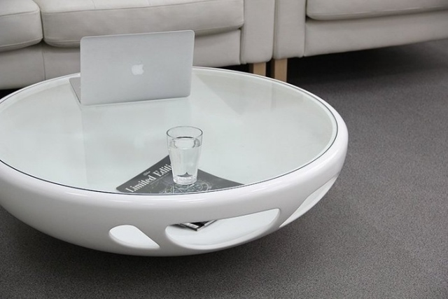 table-low round-original-idea-white-color-area glass