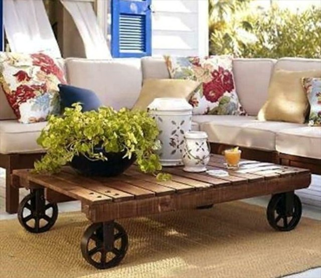 coffee table rolettes DIY