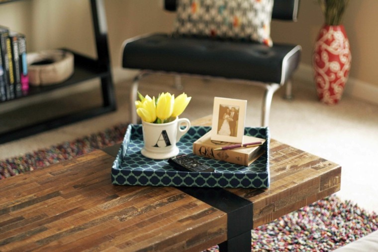 coffee table diy rustic wood idea salon