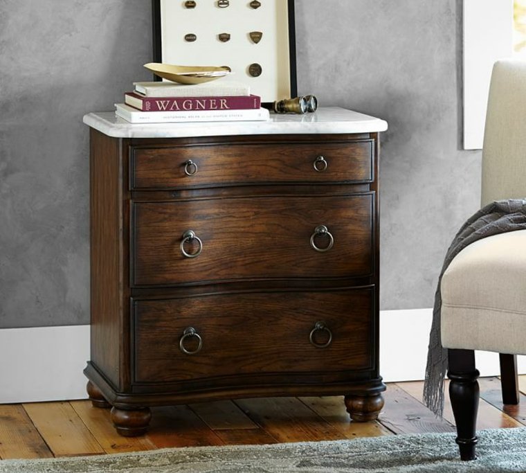 bedroom deco marble bedside table