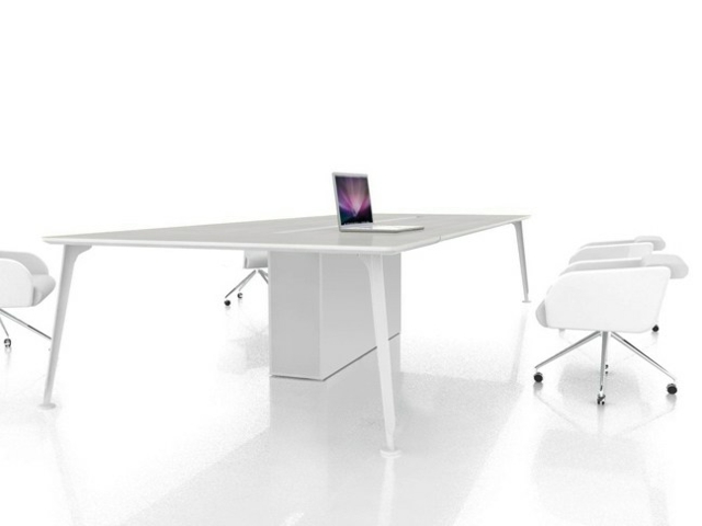 Modernist office furniture hi-tech white chairs