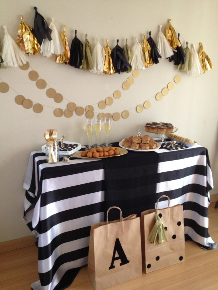 occasion black gold theme raised table