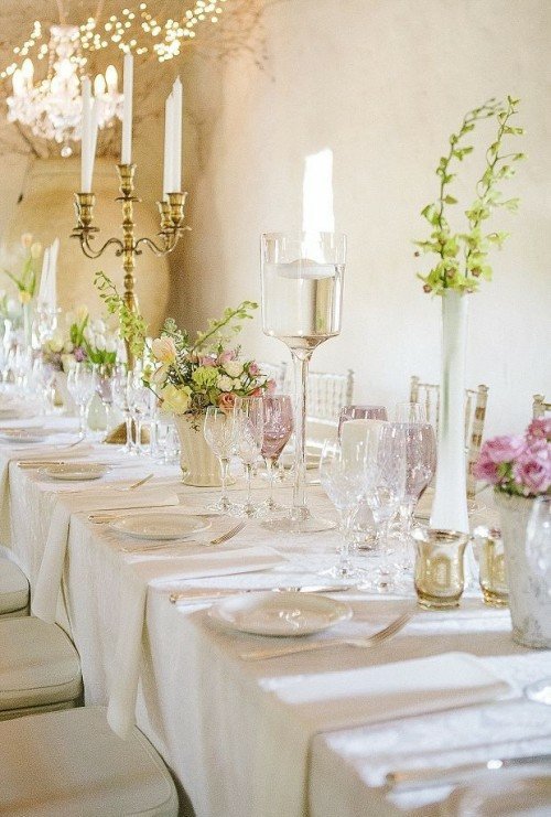 elegant table deco candles