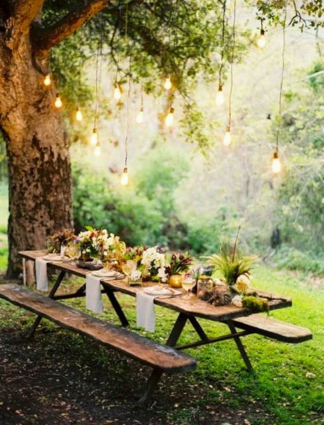 Very rustic natural solution outdoor table trunk tree