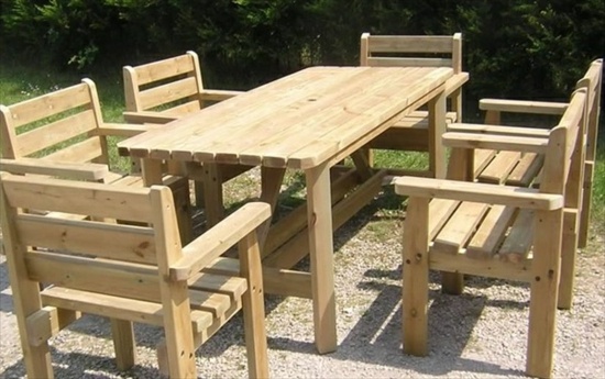 dining table chairs outdoor wood