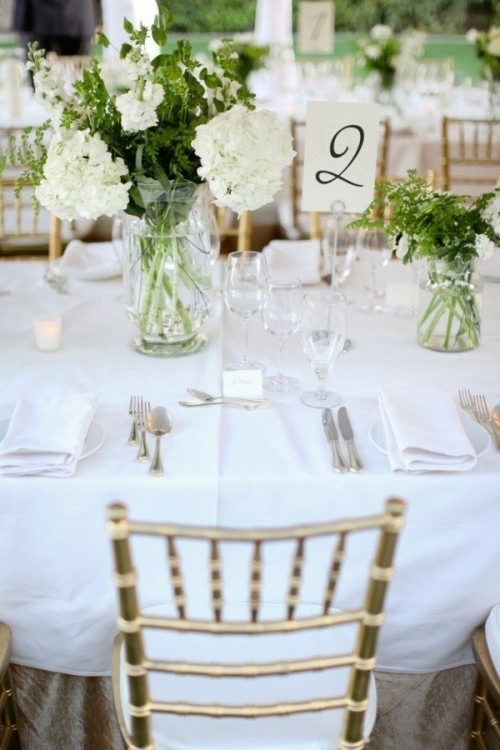 green white wedding table