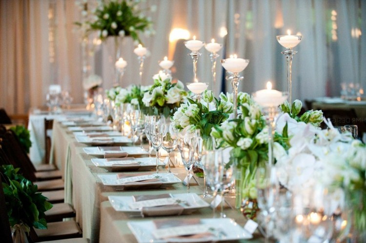 floral deco wedding table