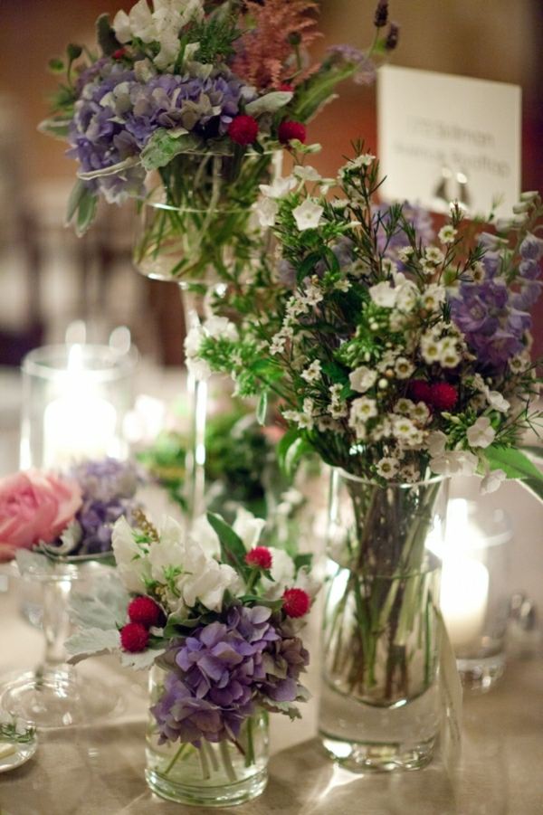 spring flowers wedding table