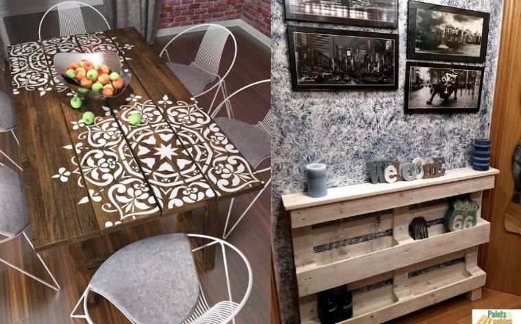 dining table diy idea pallets wooden furniture entrance