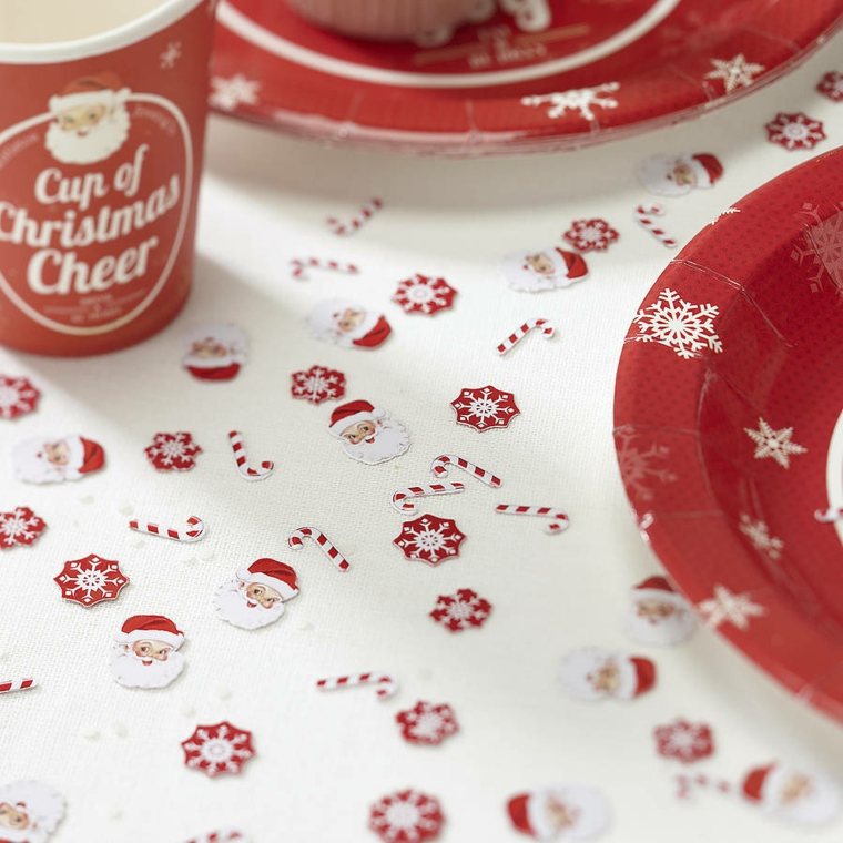 confetti Noel tables red white