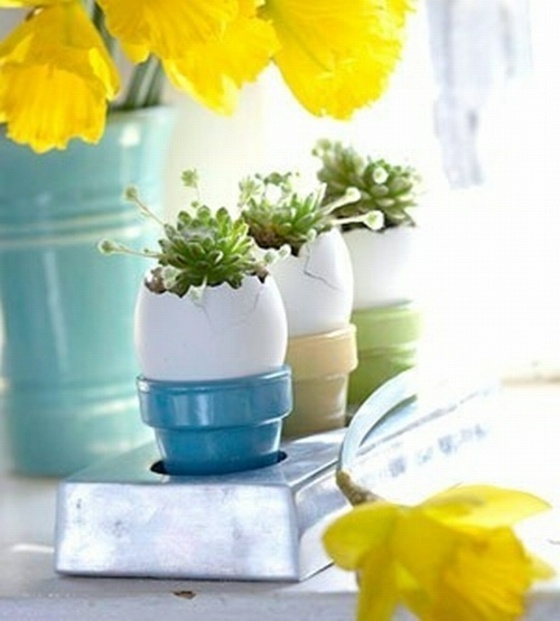 Easter flowers table