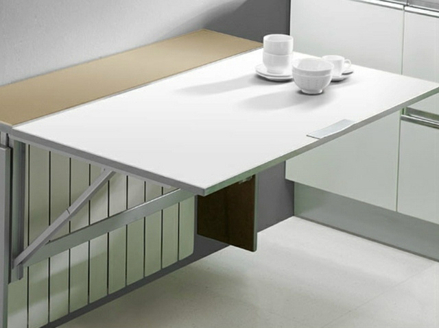 white metal folding table design kitchen interior