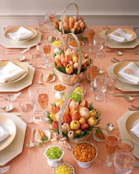 orange tulip table