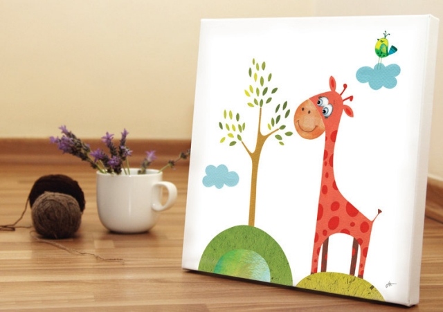 baby room table idea-decoration-giraffe-friendly