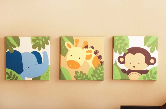 tables-room baby-elephant-giraffe-monkey