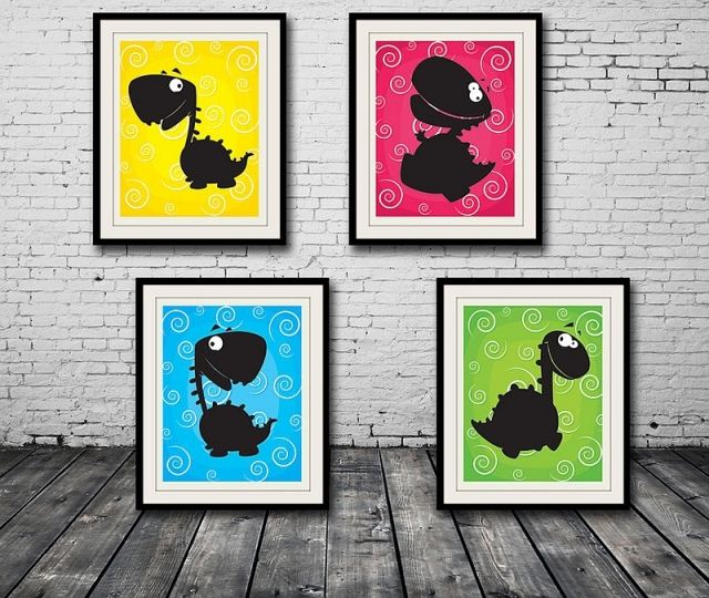 tabeller-rum-baby-dinosaurie posters