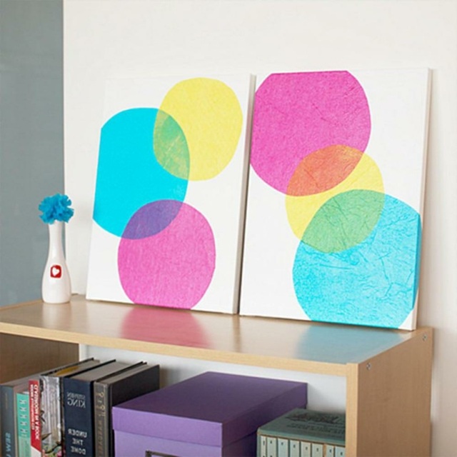 modern multicolored deco paintings