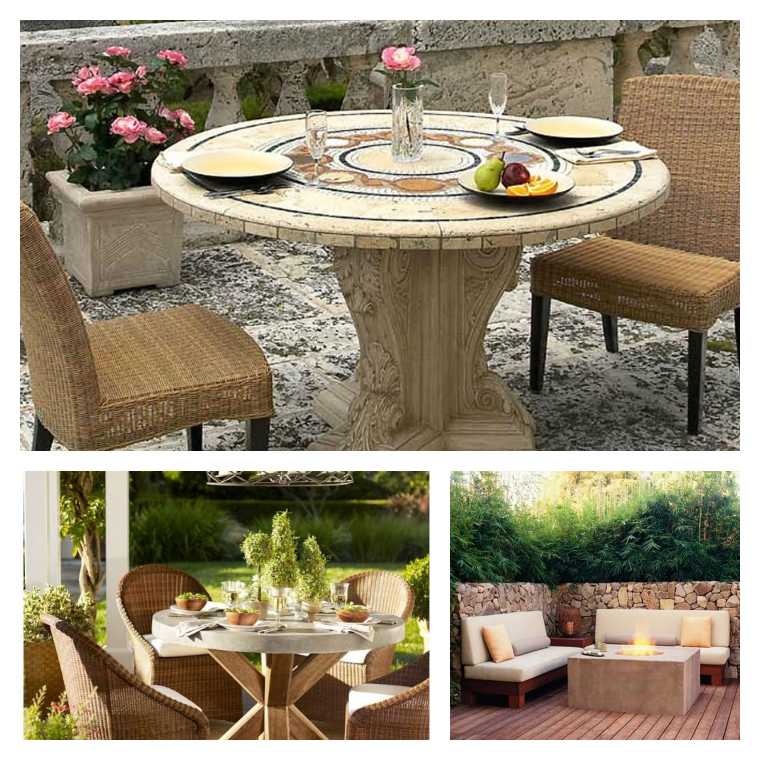 marble tables for terrace deco