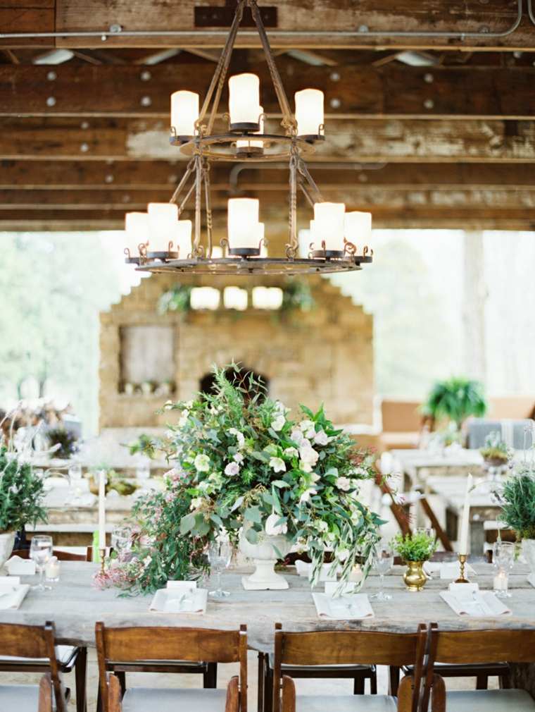 idea wedding table decoration champetre