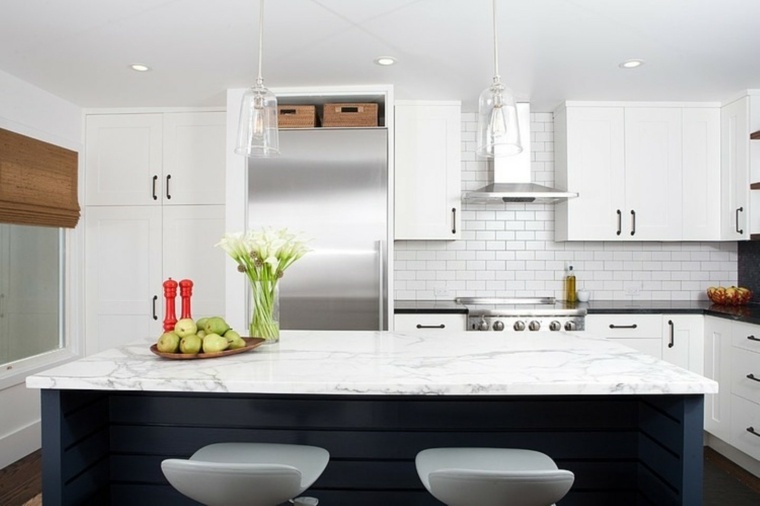 modern stools white kitchens