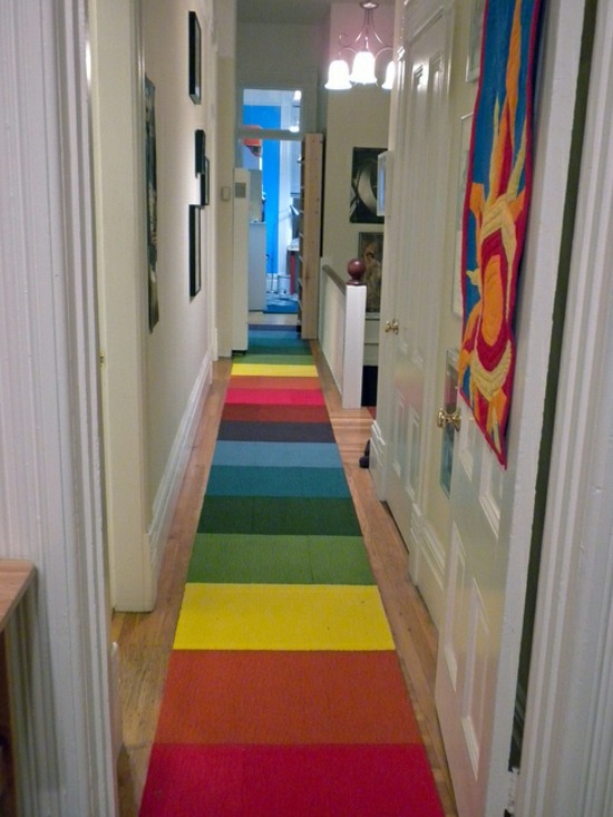 multicolor corridor carpet