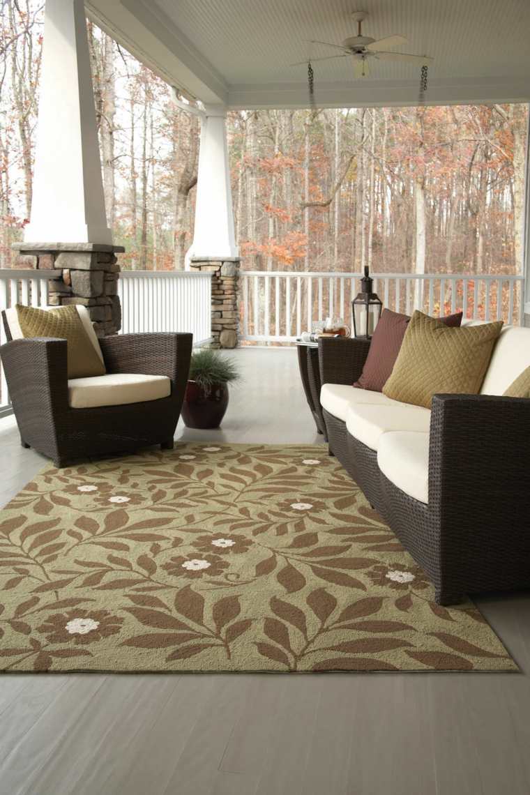 outdoor rug elegant floral patterns