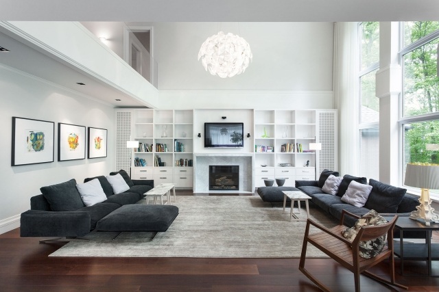 gray carpet living room modern black white