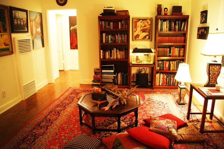 wood floor living room coffee table