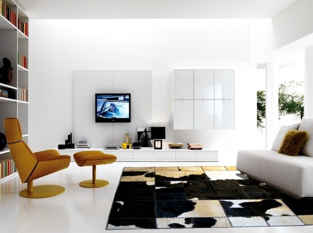 imitation cowhide modern living room rug