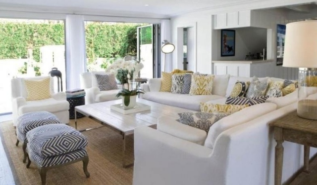 sisal carpet-sofa lounge-white-pillows-colors