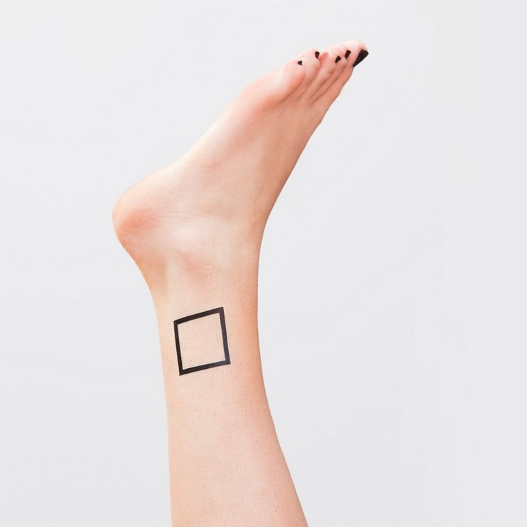 tattoo-square-geometric-tattoo Ankle