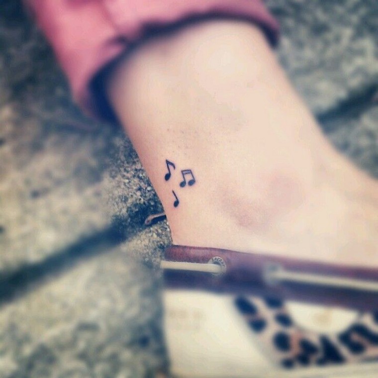 tattoo Ankle-music-notes