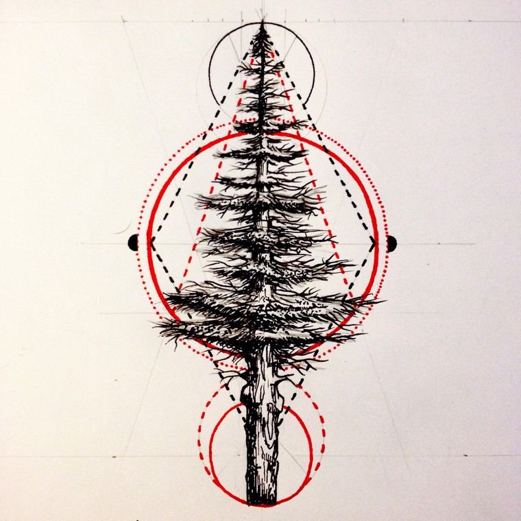 纹身树小纹身几何纹身