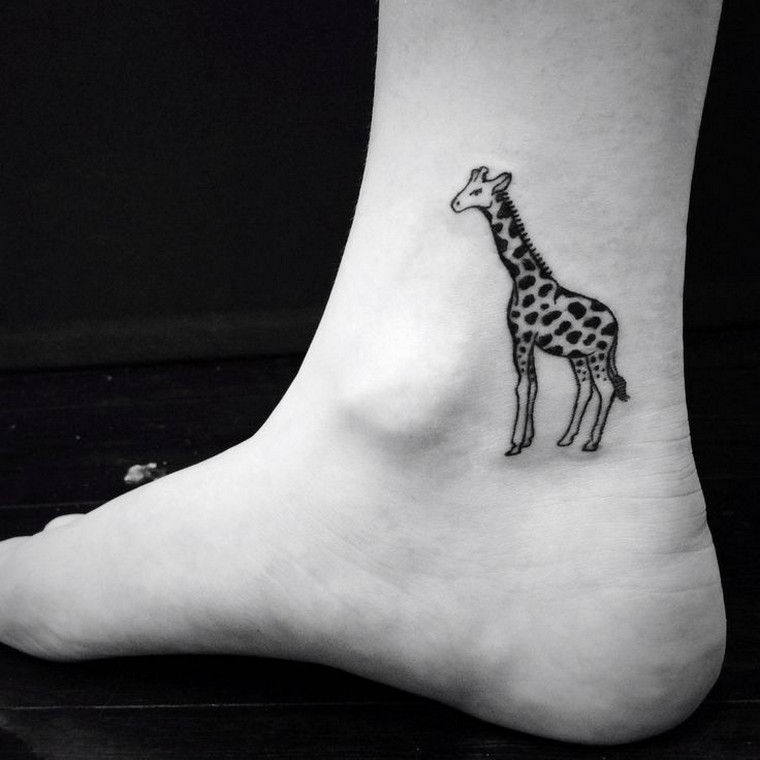 tattoo-giraffe-small-tattoo-idea Ankle-tattoo