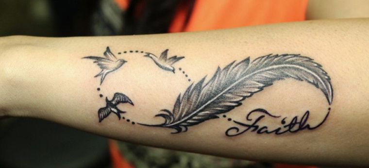 infinity tattoo pen-woman-arm