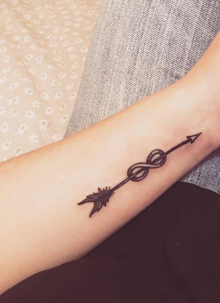 infinite tattoo meaning-fleche-woman