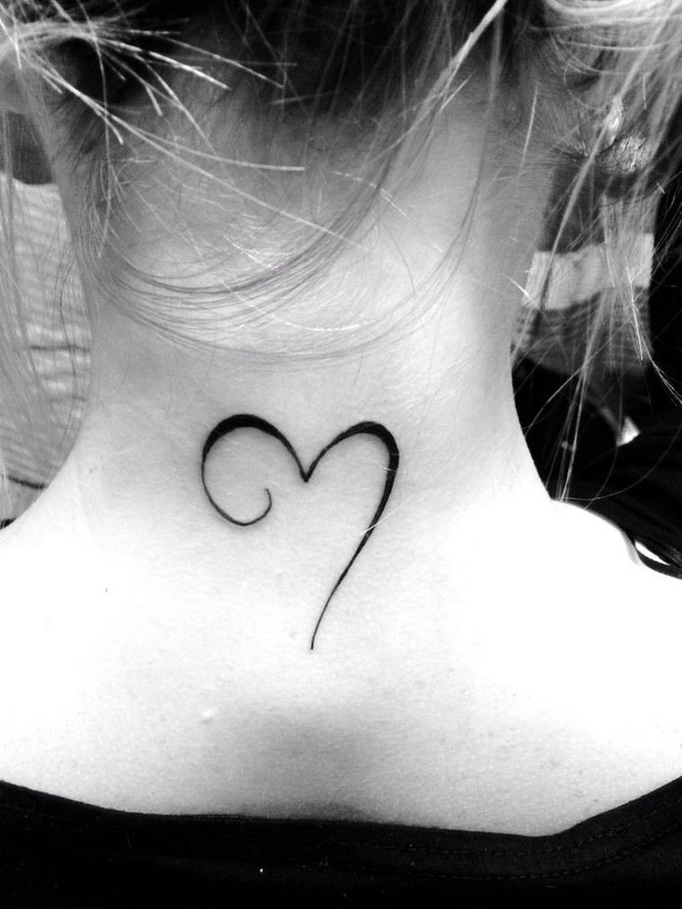 Neck tattoo-tattoo-heart-wife
