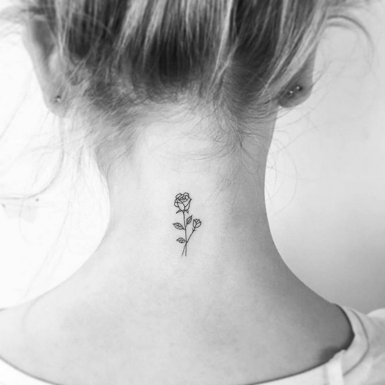 Neck tattoo-tattoo-flower-wife