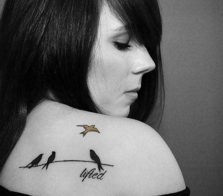 tattoo bird meaning-shoulder-woman