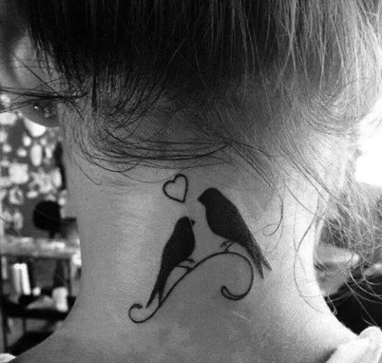 tattoo bird-torque-neck-woman-meaning love
