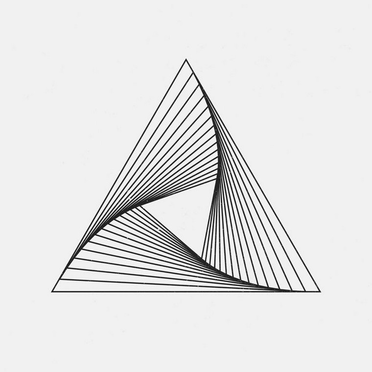 geometric tattoo triangle minimalist idea