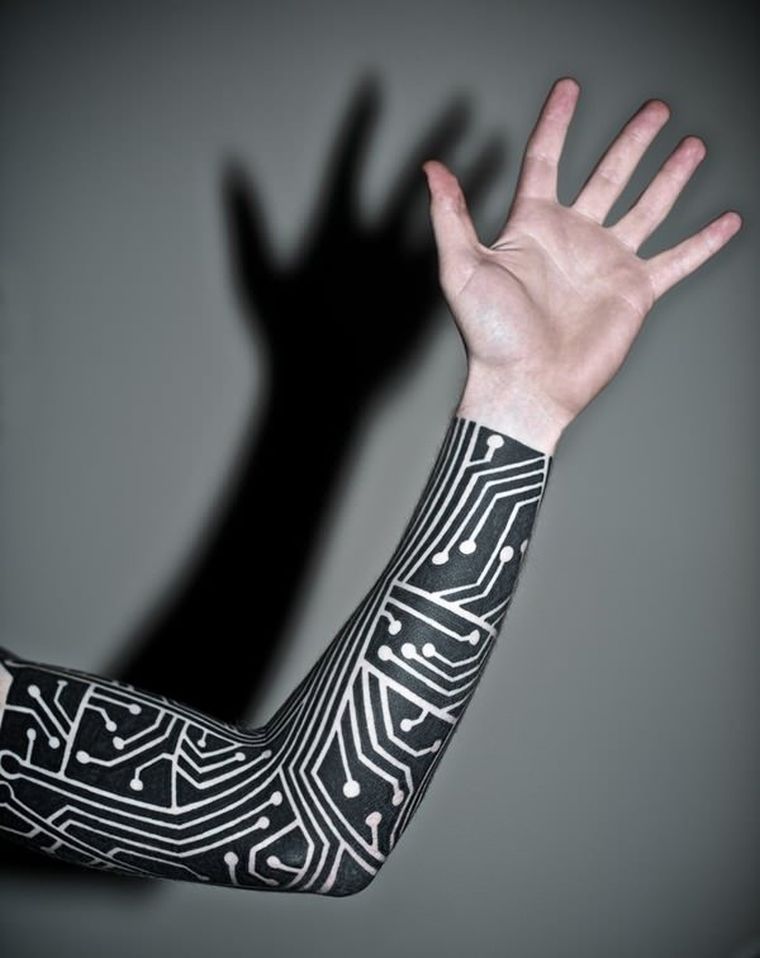 tribal tattoo arm-man-model