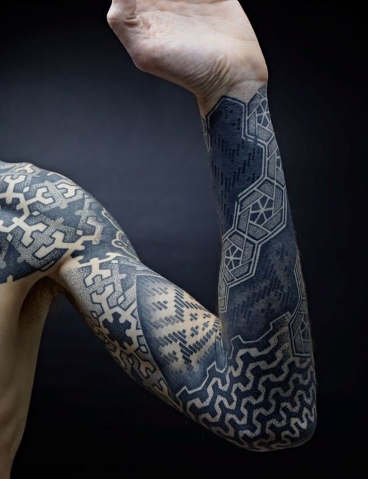 tribal tattoo man-arm-idea