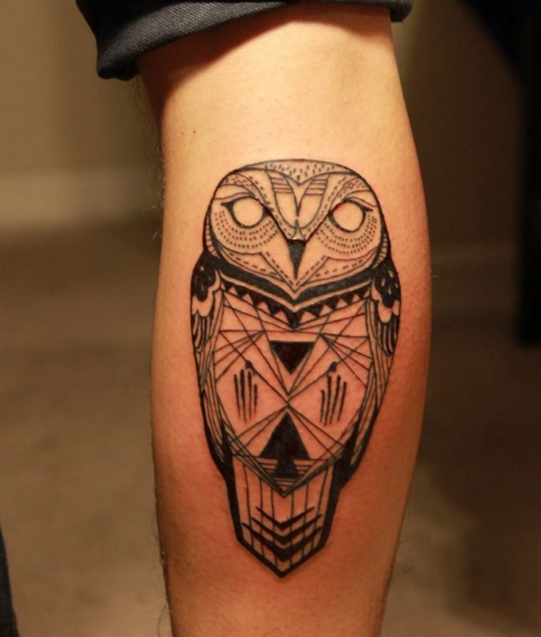 tattoo-tribal-bird wrist-owl