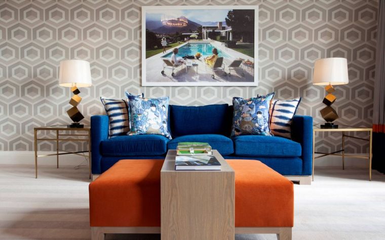 trend dekorasi dalaman 2016 idee geometric wallpaper