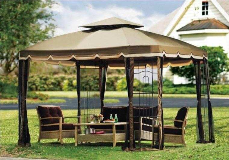 outdoor garden tent idea pergola modern garden furniture